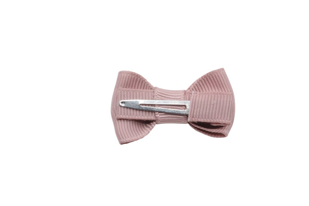 Baby/peuter haarstrikje klein antique mauve - Staartjes en Strikjes