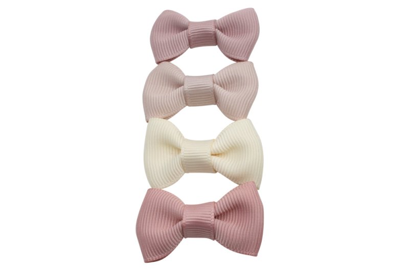 Baby/peuter haarstrikje klein voordeelsetje soft tones - Staartjes en Strikjes