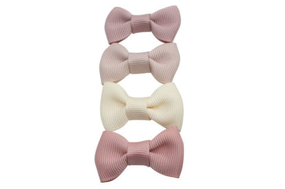 Baby/peuter haarstrikje klein voordeelsetje soft tones - Staartjes en Strikjes