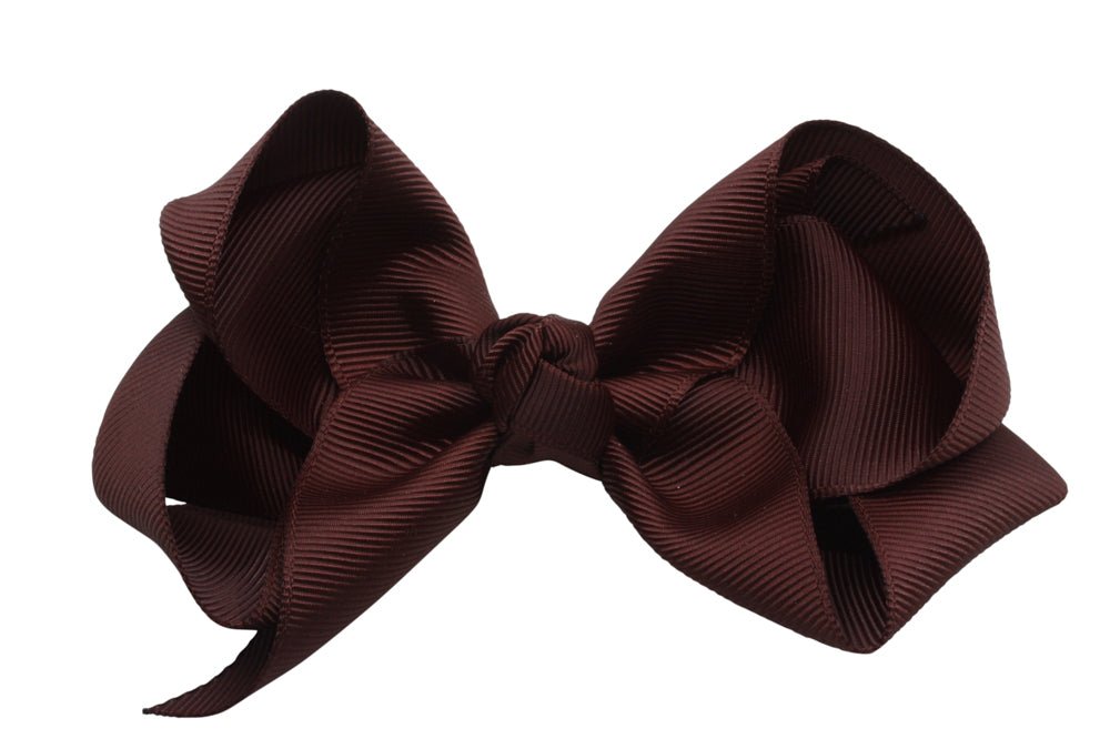 Extra grote haarstrik cappuccino bruin - Staartjes en Strikjes