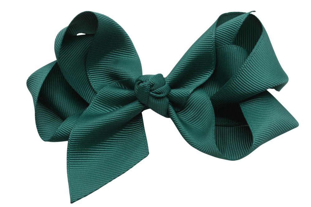 Extra grote haarstrik donker groen - Staartjes en Strikjes