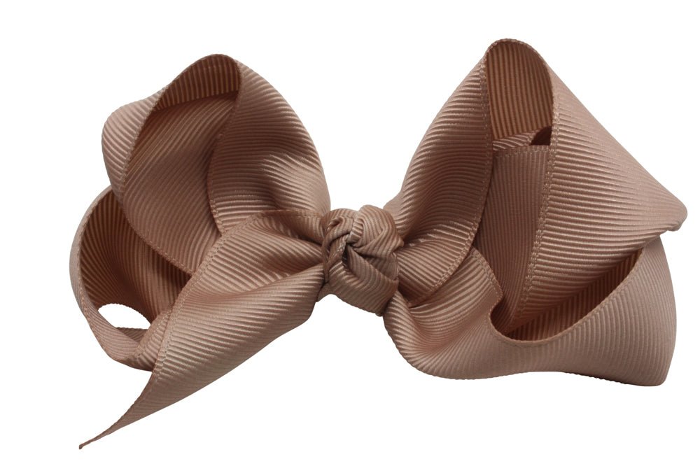 Extra grote haarstrik natural bruin - Staartjes en Strikjes