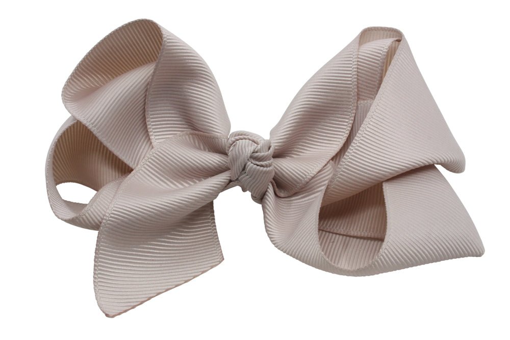 Extra grote haarstrik taupe - Staartjes en Strikjes