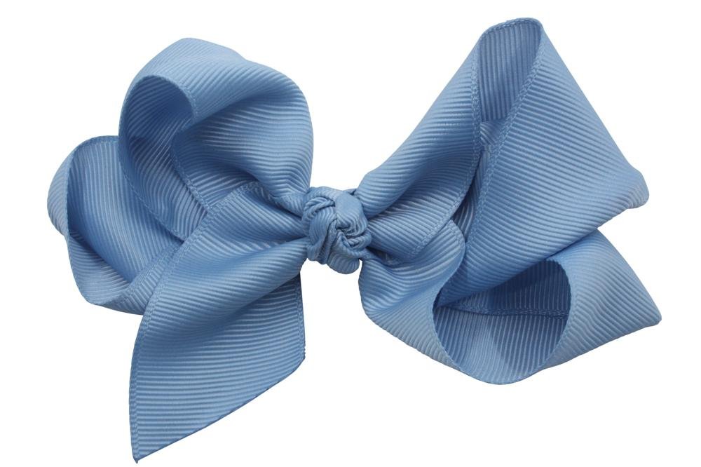 Extra grote haarstrik zacht blauw - Staartjes en Strikjes