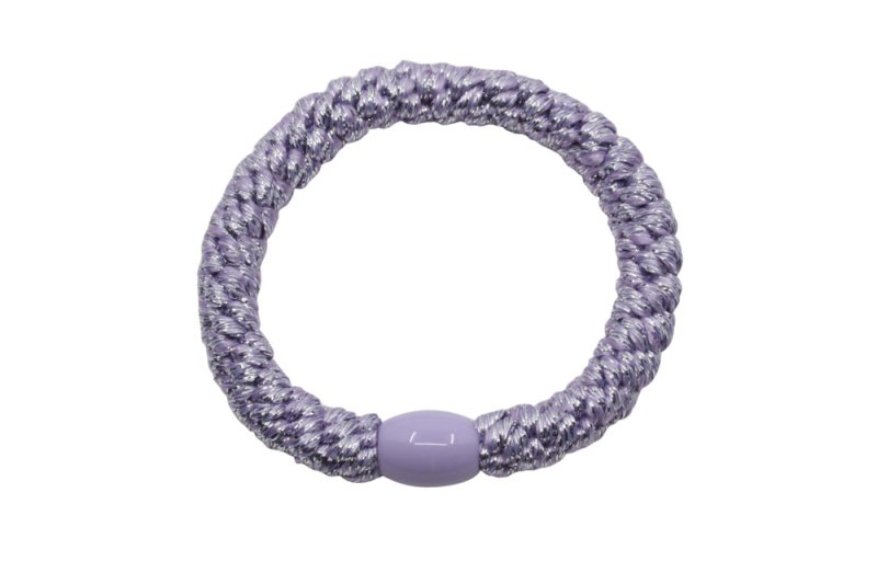 Haarelastiek lavendel paars glittertje - Staartjes en Strikjes