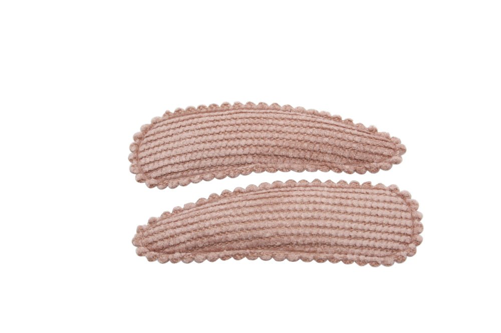 Haarspeldjes ribstof antique mauve - Staartjes en Strikjes