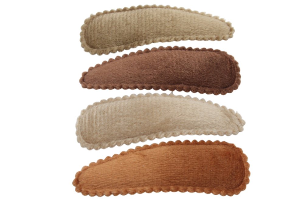 Haarspeldjes setje veloers brown - Staartjes en Strikjes