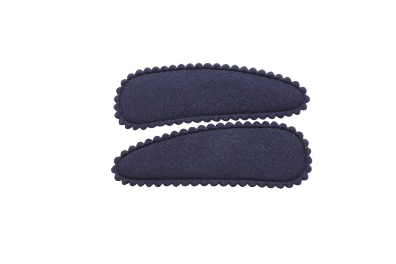 Haarspeldjes suede donkerblauw - Staartjes en Strikjes