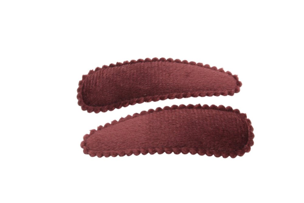Haarspeldjes veloers bordeaux rood - Staartjes en Strikjes