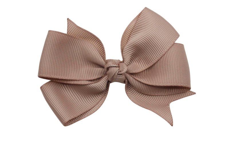 Haarstrik groot naturel bruin stijl 2 - Staartjes en Strikjes