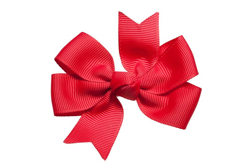 Haarstrik groot rood stijl 1 - Staartjes en Strikjes