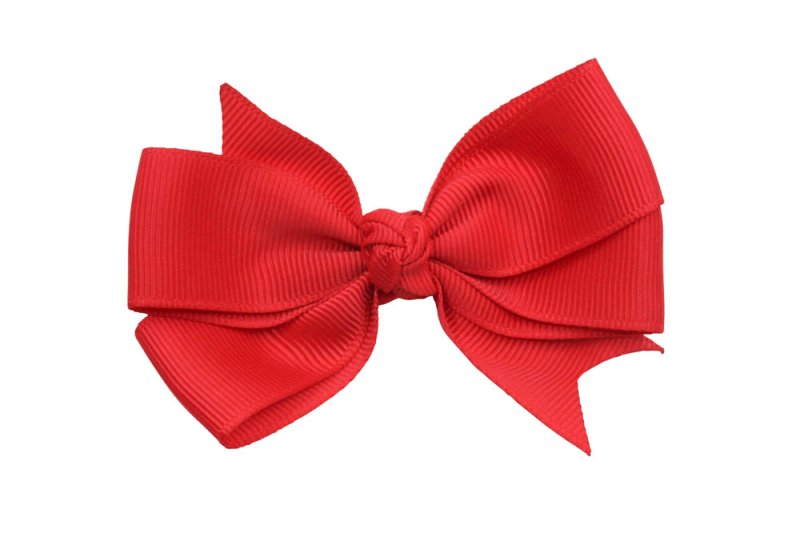 Haarstrik groot rood stijl 2 - Staartjes en Strikjes