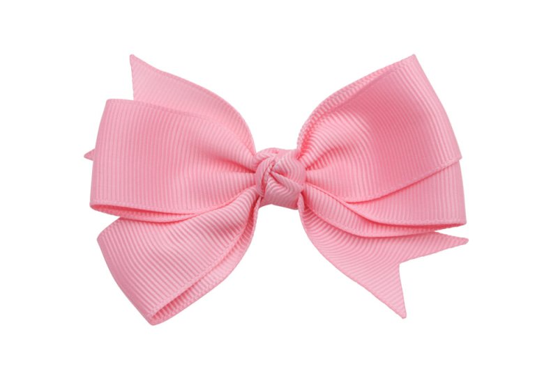 Haarstrik groot zacht roze stijl 2 - Staartjes en Strikjes