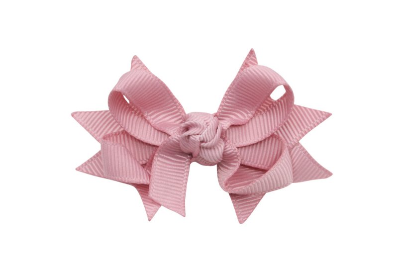 Haarstrikje 5 cm. oud roze - Staartjes en Strikjes