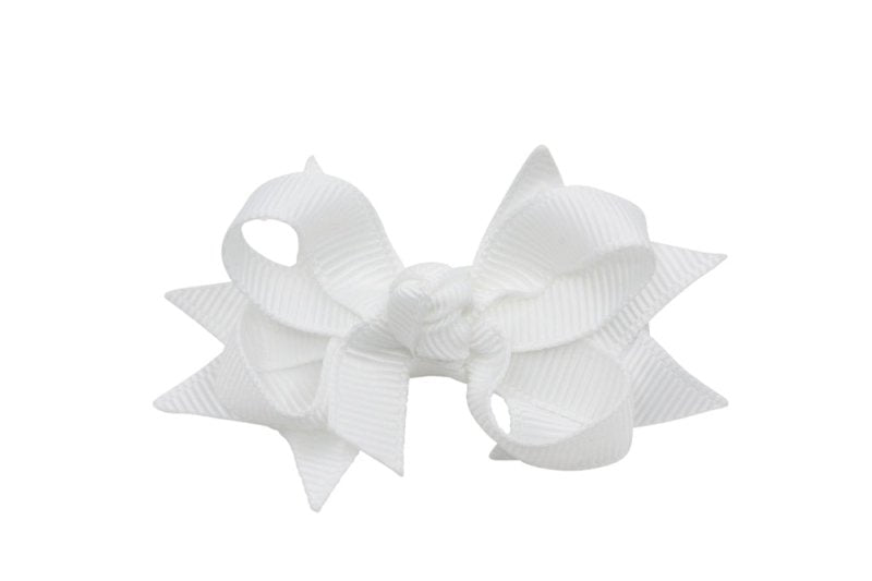 Haarstrikje 5 cm. wit - Staartjes en Strikjes