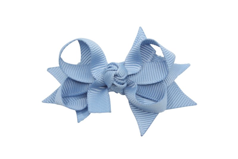 Haarstrikje 5 cm. zacht blauw - Staartjes en Strikjes