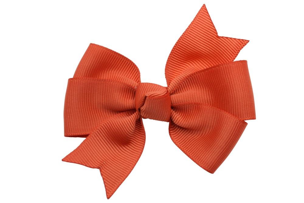 Hippe haarstrik stijl 1 warm oranje/bruin - Staartjes en Strikjes