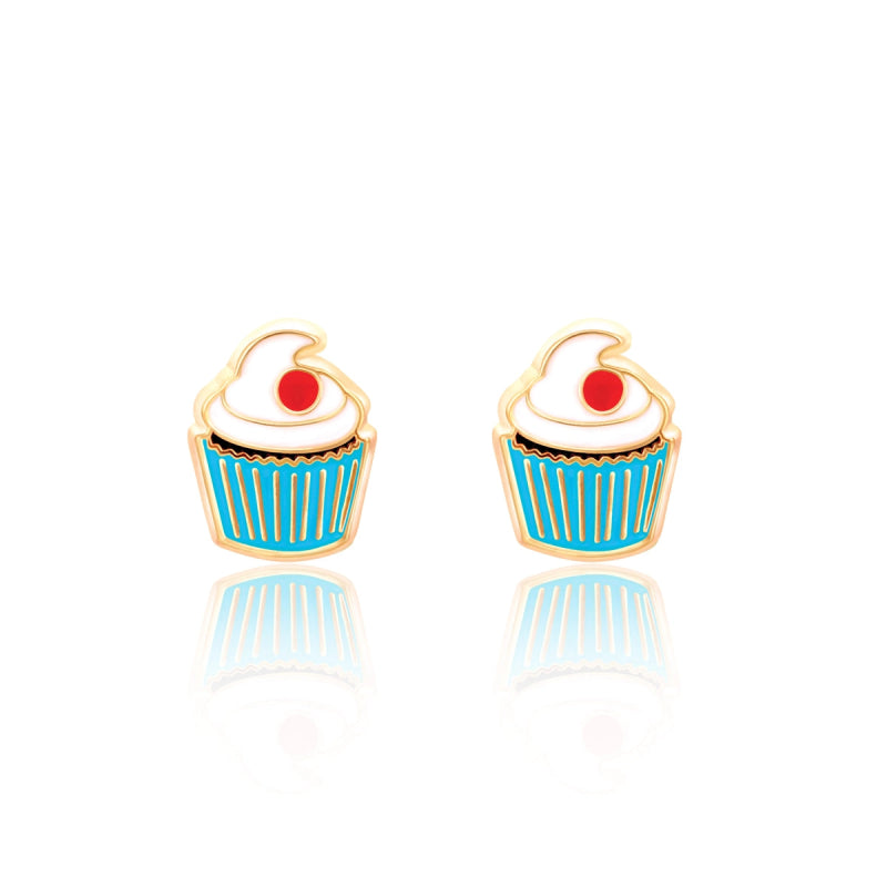 Hypoallergene kinderoorbellen cupcake - Staartjes en Strikjes
