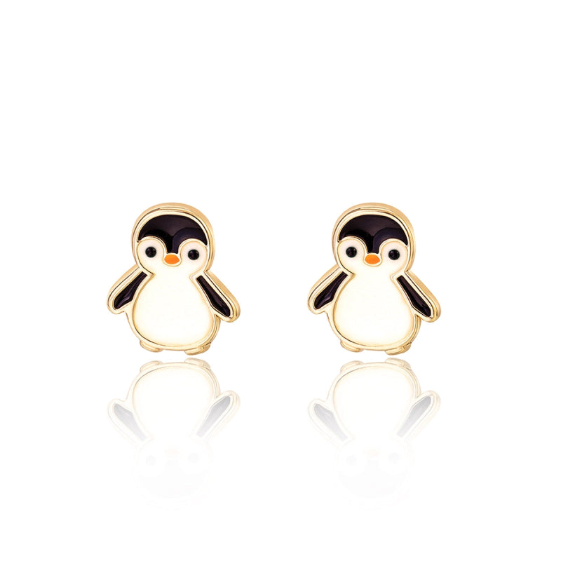 Hypoallergene kinderoorbellen pinguin - Staartjes en Strikjes