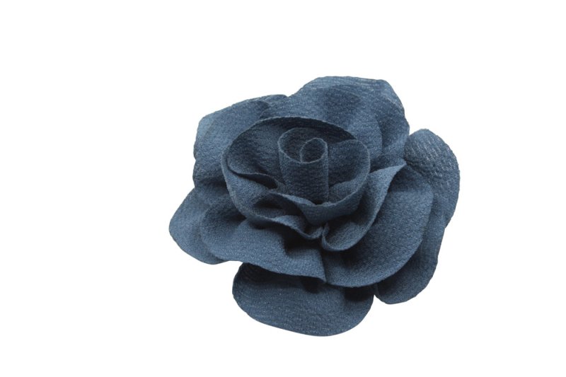 Klein haarbloemetje antiek blauw - Staartjes en Strikjes