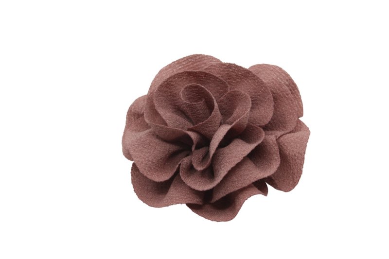 Klein haarbloemetje chutney bruin - Staartjes en Strikjes