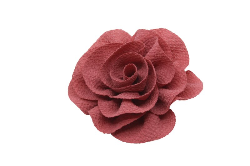 Klein haarbloemetje cinnabar rood - Staartjes en Strikjes