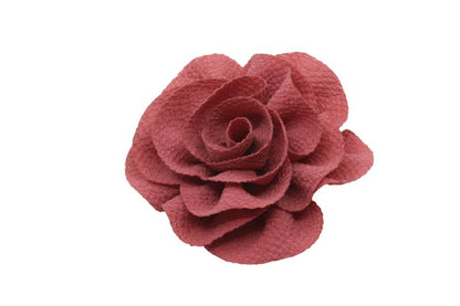 Klein haarbloemetje cinnabar rood - Staartjes en Strikjes