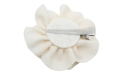 Klein haarbloemetje creme - Staartjes en Strikjes