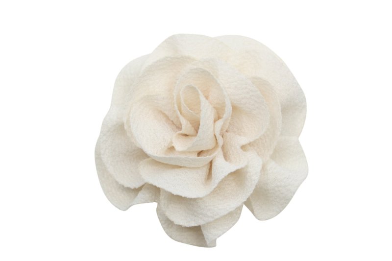 Klein haarbloemetje creme - Staartjes en Strikjes