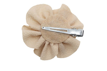 Klein haarbloemetje zacht bruin - Staartjes en Strikjes