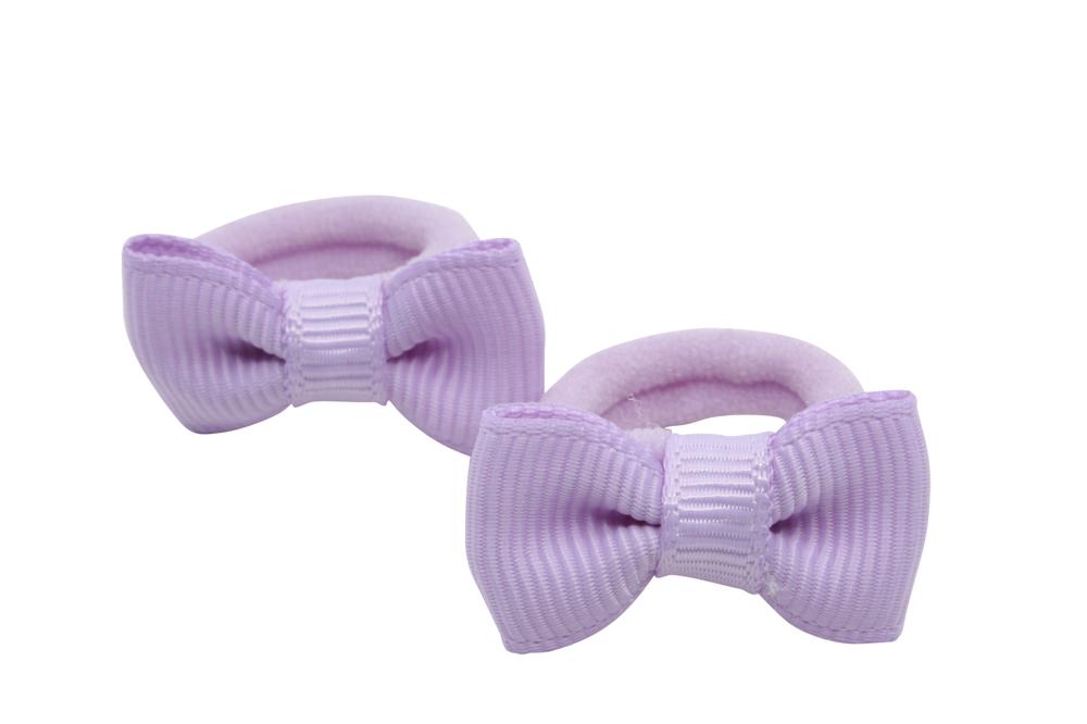 Kleine elastiekjes met mini strikjes licht paars - Staartjes en Strikjes