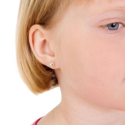 Oorbellen Blomdahl huidvriendelijk sterretjes Swarovski crystal - Staartjes en Strikjes