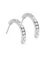 Oorbellen Blomdahl titanium boogje met crystal steentjes 20 mm. (incl. achterkantjes) - Staartjes en Strikjes