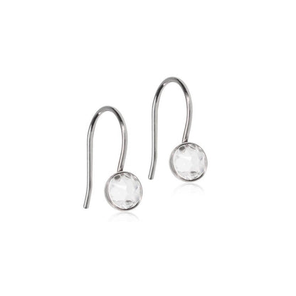 Oorbellen Blomdahl titanium hanger crystal (incl. achterkantjes) - Staartjes en Strikjes