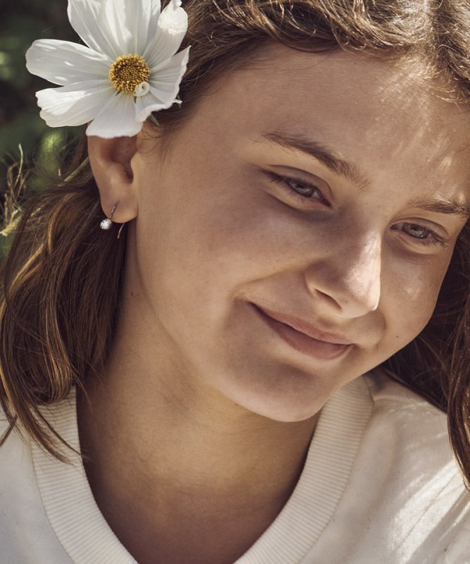 Oorbellen Blomdahl titanium hanger crystal (incl. achterkantjes) - Staartjes en Strikjes