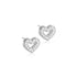 Oorbellen Blomdahl titanium hartje met Swarovski crystal - Staartjes en Strikjes