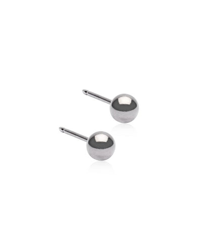 Oorbellen Blomdahl titanium knopje 4 mm. (incl. achterkantjes) - Staartjes en Strikjes