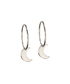 Oorbellen Blomdahl titanium oorringen 14 mm. met maan - Staartjes en Strikjes
