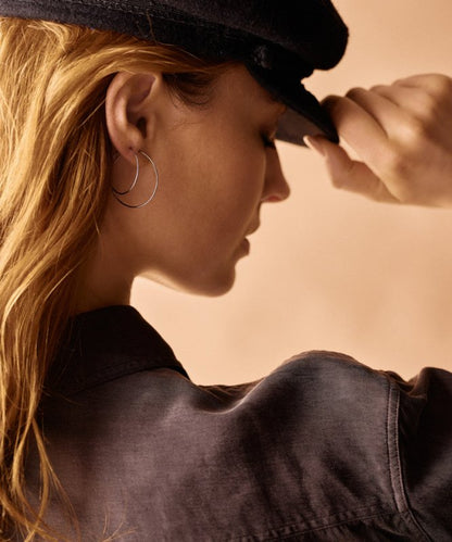 Oorbellen Blomdahl titanium oorringen extra groot 35 mm. - Staartjes en Strikjes