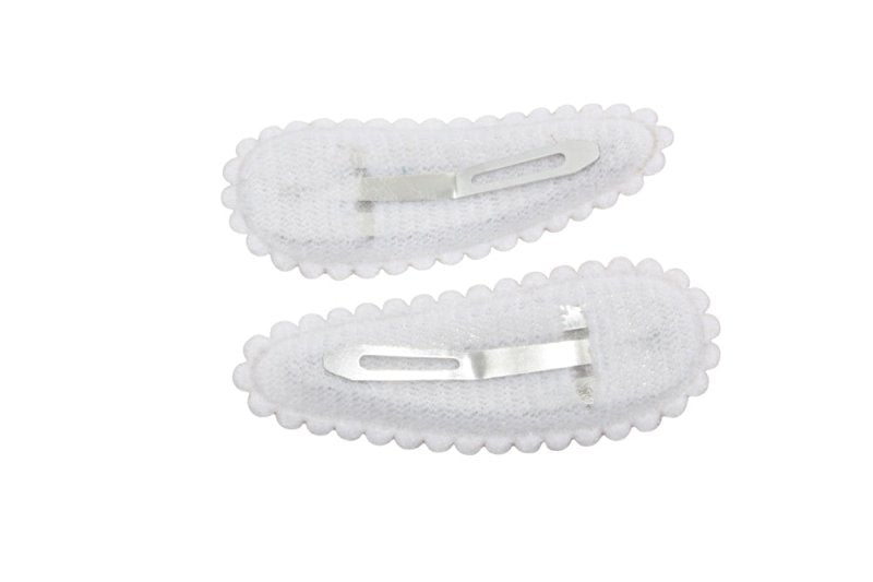 Peuter/kleuter haarspeldjes bruin met wit bloemetje - Staartjes en Strikjes