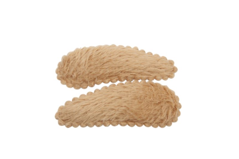 Peuter/kleuter haarspeldjes furry chipmunk bruin - Staartjes en Strikjes