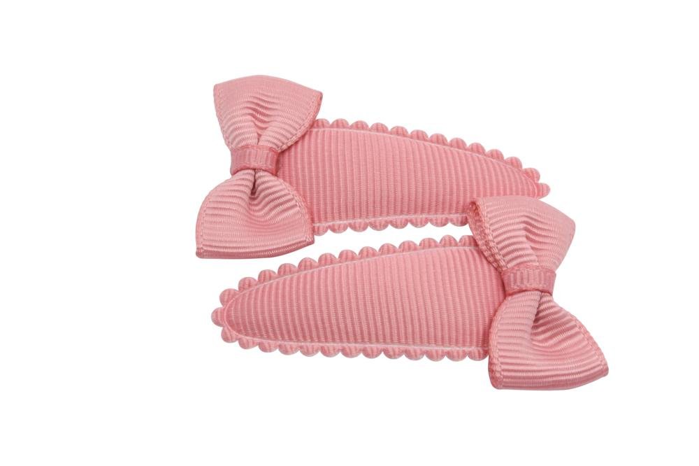 Peuter/kleuter haarspeldjes met strikjes dusty rose - Staartjes en Strikjes