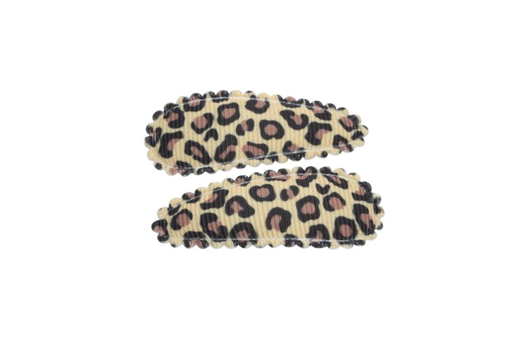 Peuter/kleuter haarspeldjes panter print - Staartjes en Strikjes