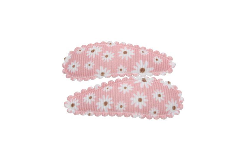Peuter/kleuter haarspeldjes peony roze gebloemd - Staartjes en Strikjes