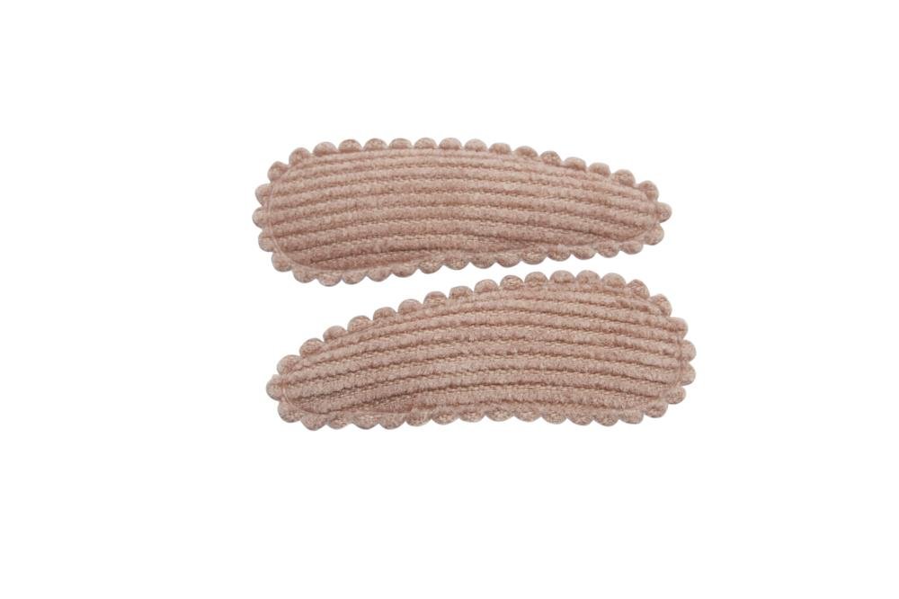 Peuter/kleuter haarspeldjes ribstof antique mauve - Staartjes en Strikjes