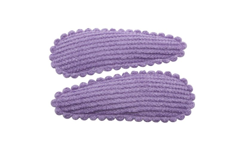 Peuter/kleuter haarspeldjes ribstof paars - Staartjes en Strikjes