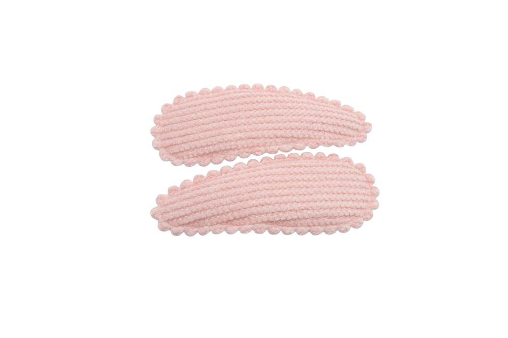 Peuter/kleuter haarspeldjes ribstof zacht roze - Staartjes en Strikjes