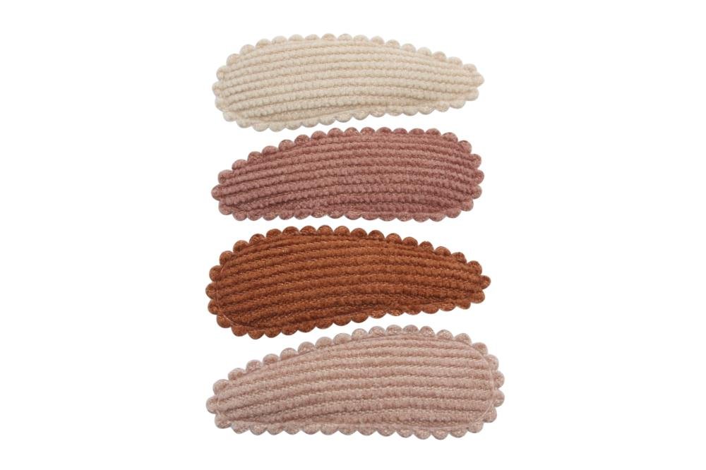 Peuter/kleuter haarspeldjes setje ribstof natural autumn - Staartjes en Strikjes