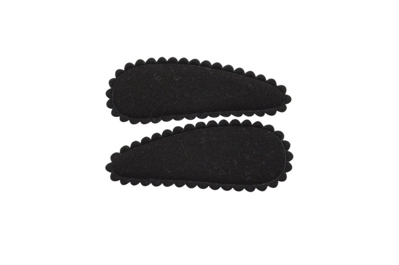 Peuter/kleuter haarspeldjes suede zwart - Staartjes en Strikjes
