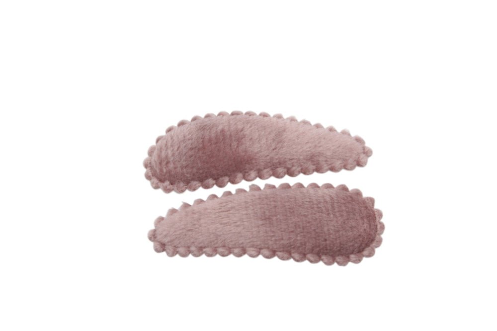 Peuter/kleuter haarspeldjes veloers antique mauve - Staartjes en Strikjes